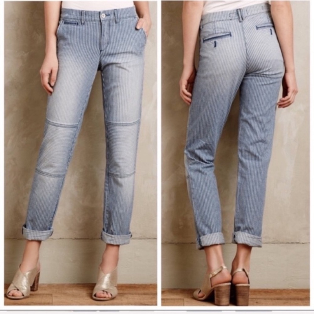 Pilcro & The Letterpress Blue Stripe Jeans